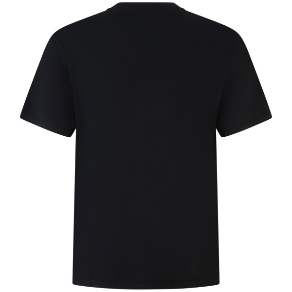 T-shirt nera con mini logo per uomo