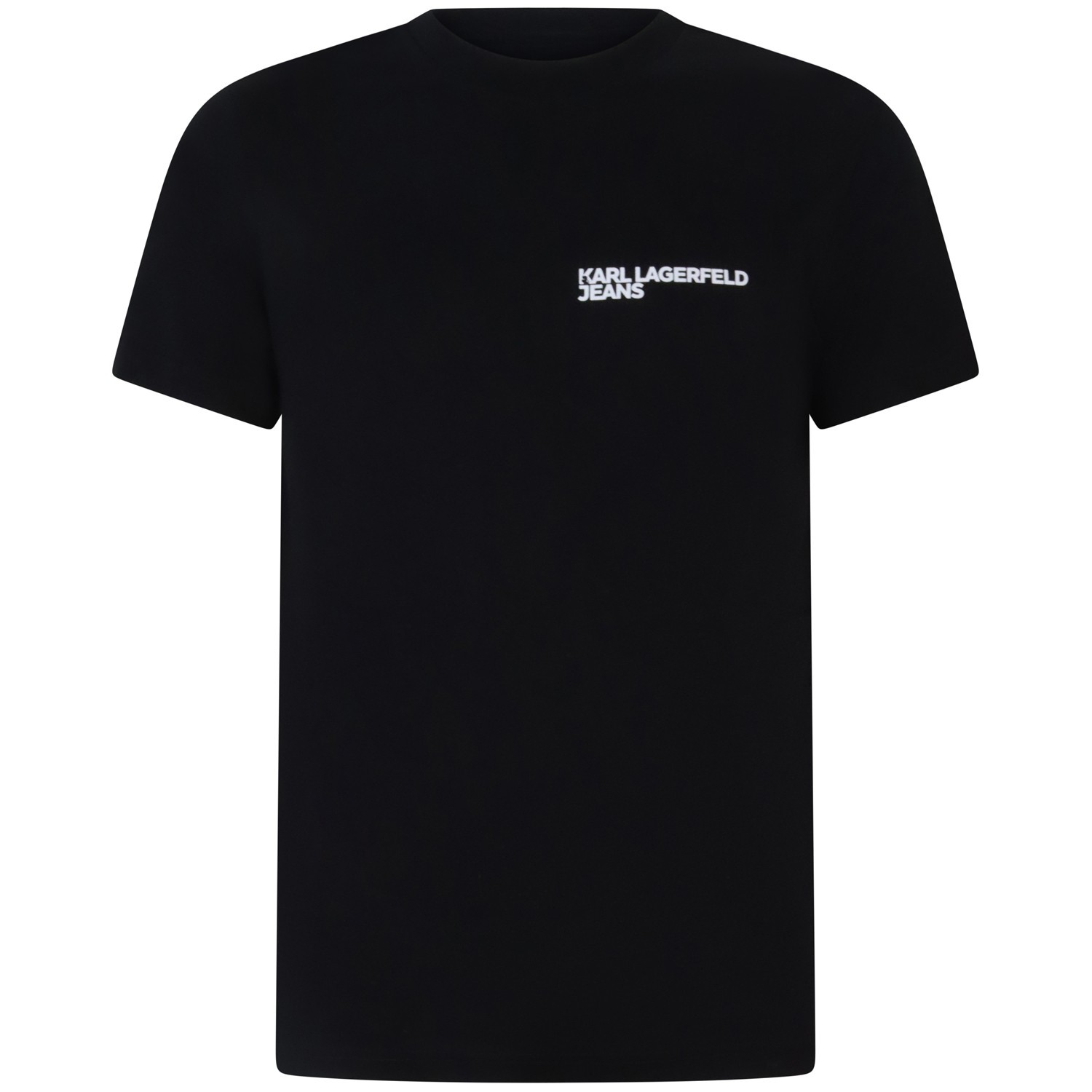 T-shirt nera con mini logo per uomo