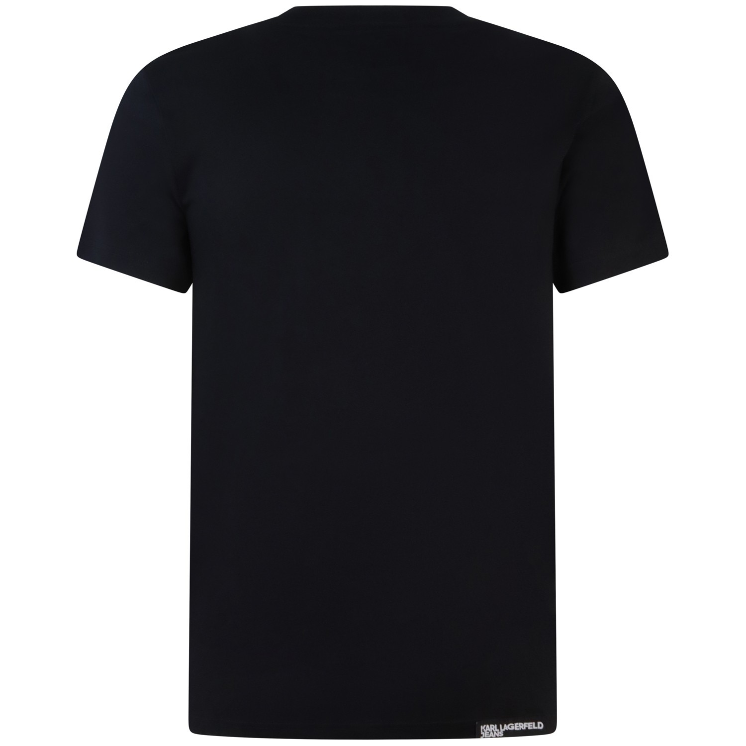 T-shirt nera con mini logo per uomo 2