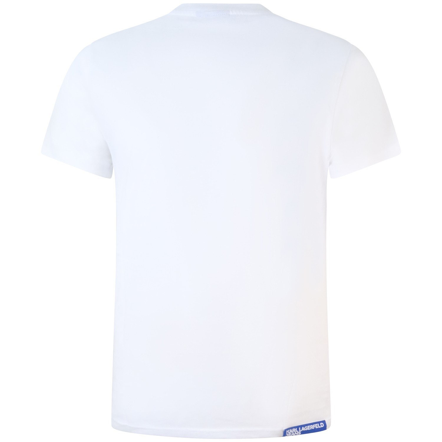 T-shirt bianca con mini logo per uomo 2