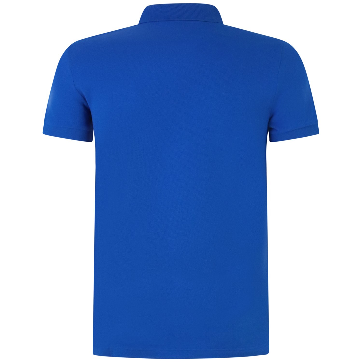 Polo blu con mini logo slim fit  per uomo 2
