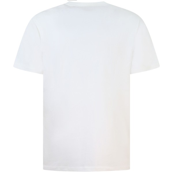 T-shirt bianca con mini logo per uomo