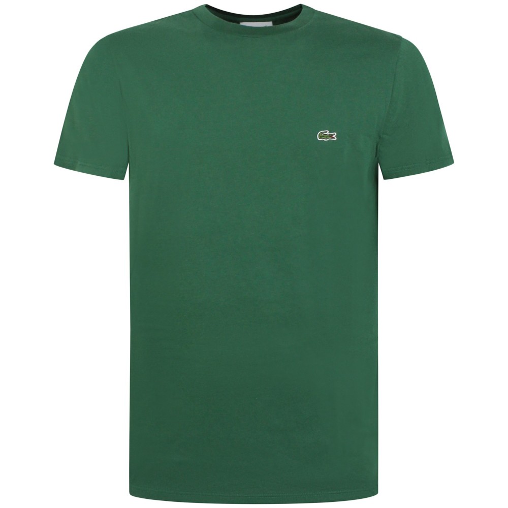 T-shirt verde con mini logo per uomo