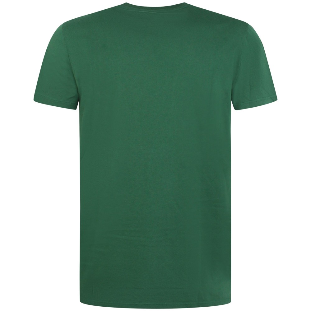 T-shirt verde con mini logo per uomo