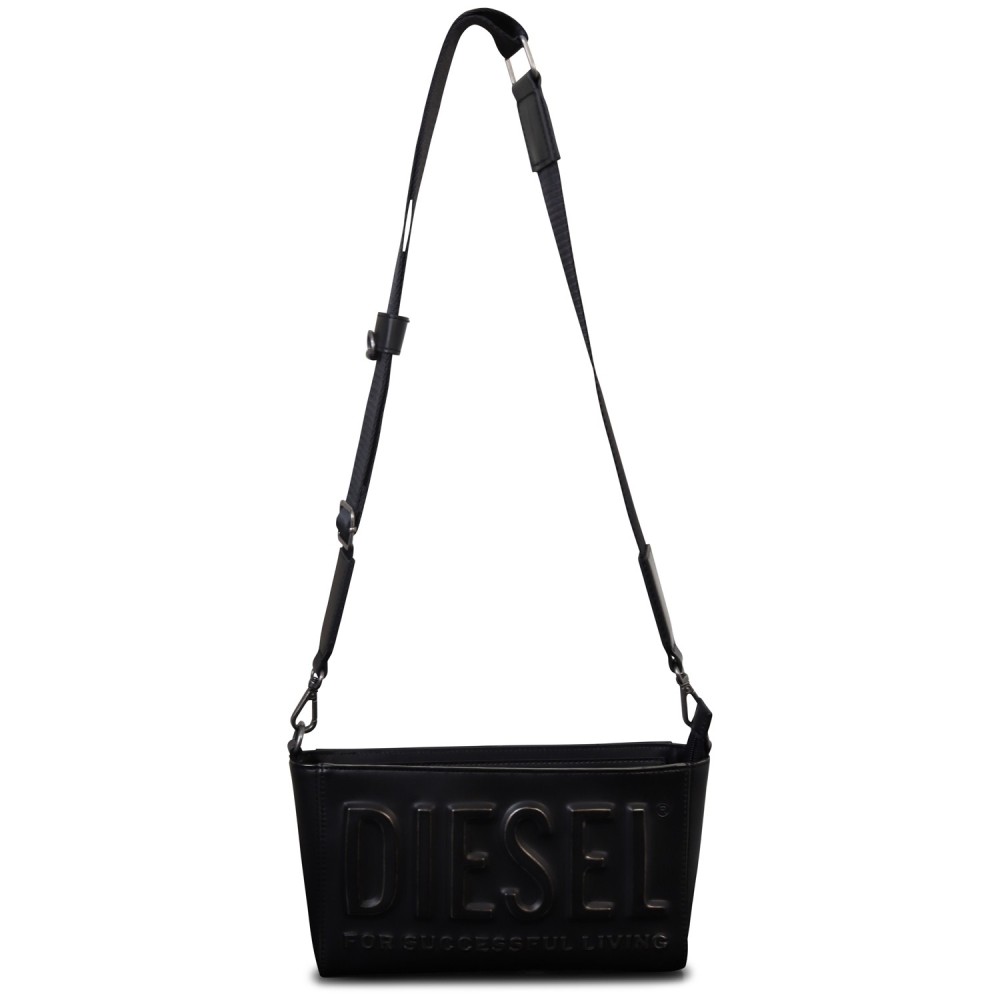 Pochette marrone con logo per uomo