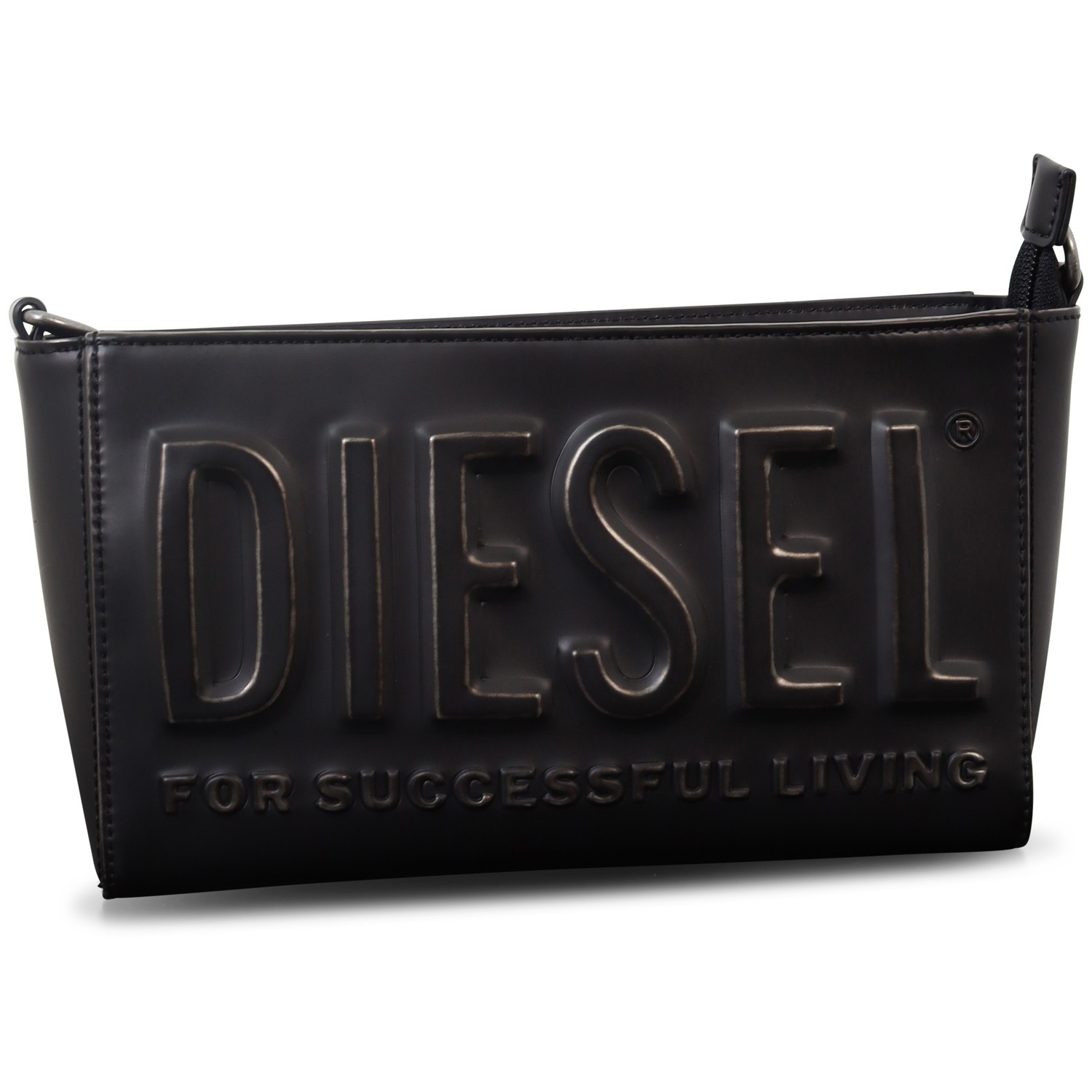 Pochette marrone con logo per uomo