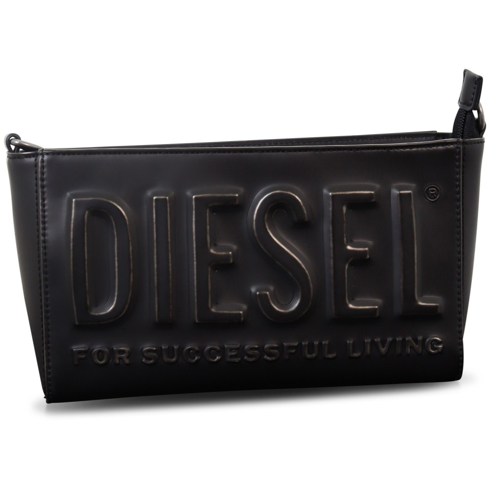 Pochette marrone con logo per uomo