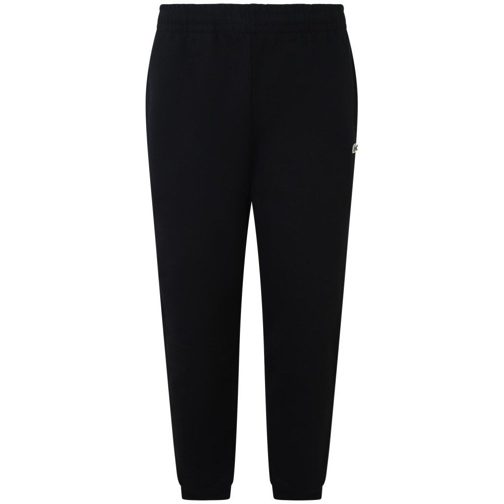 Pantalone tuta nero con mini logo per uomo