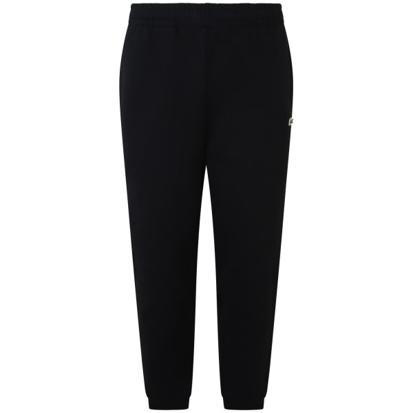 Pantalone tuta nero con mini logo per uomo