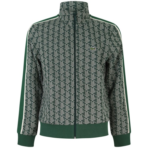 Felpa verde con zip  per uomo