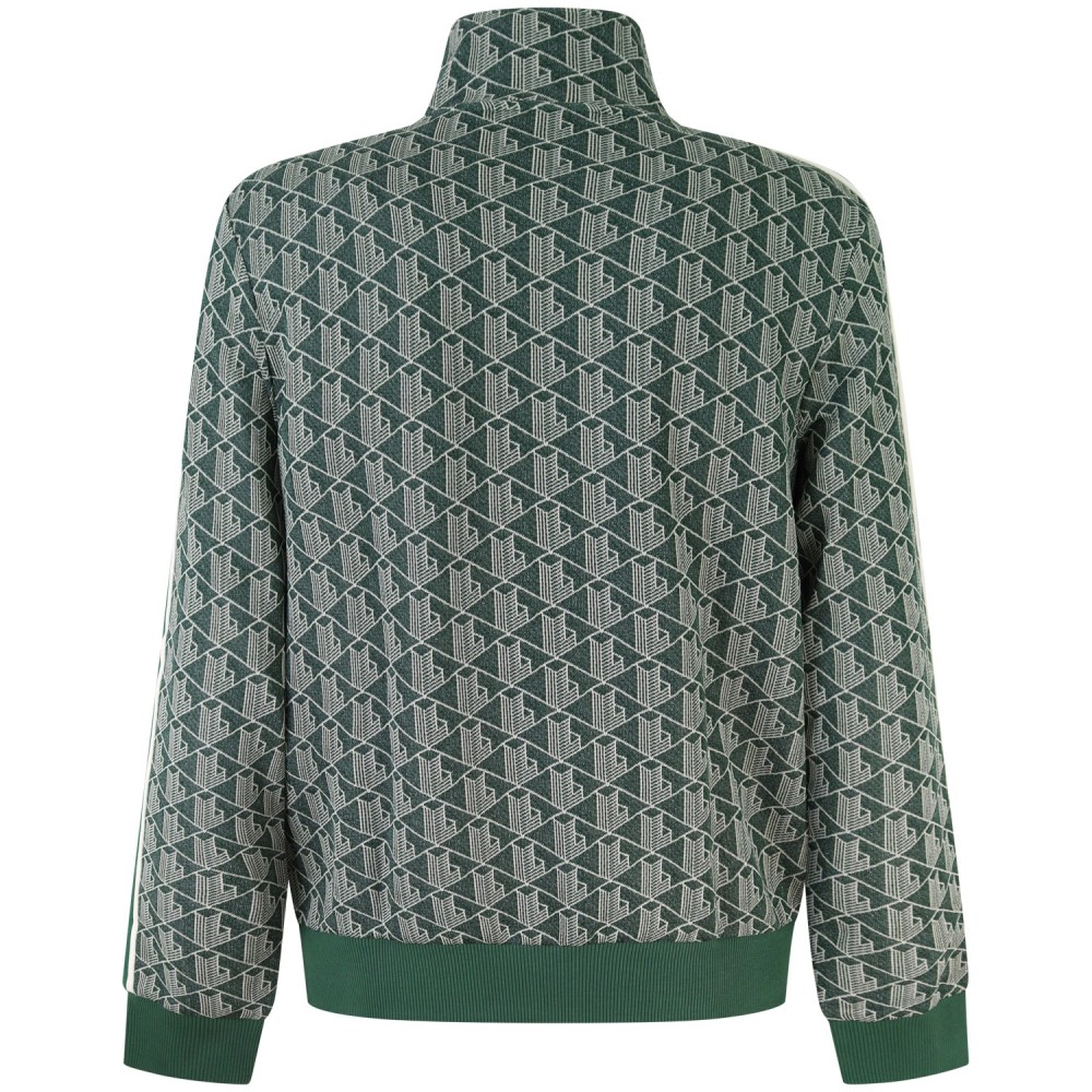 Felpa verde con zip  per uomo