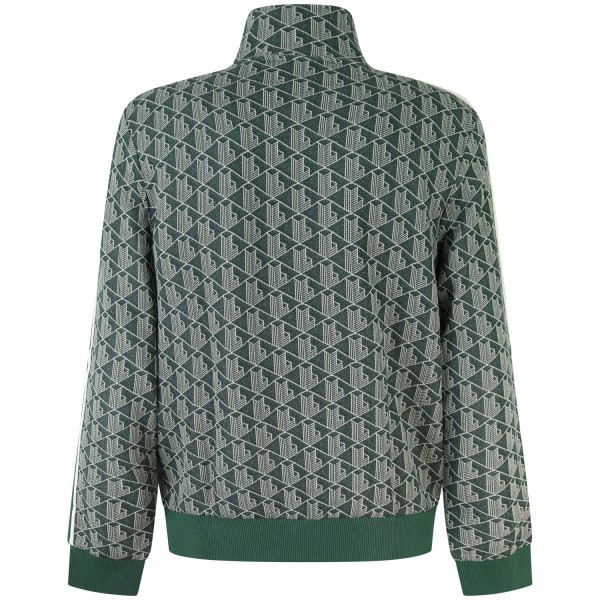 Felpa verde con zip  per uomo