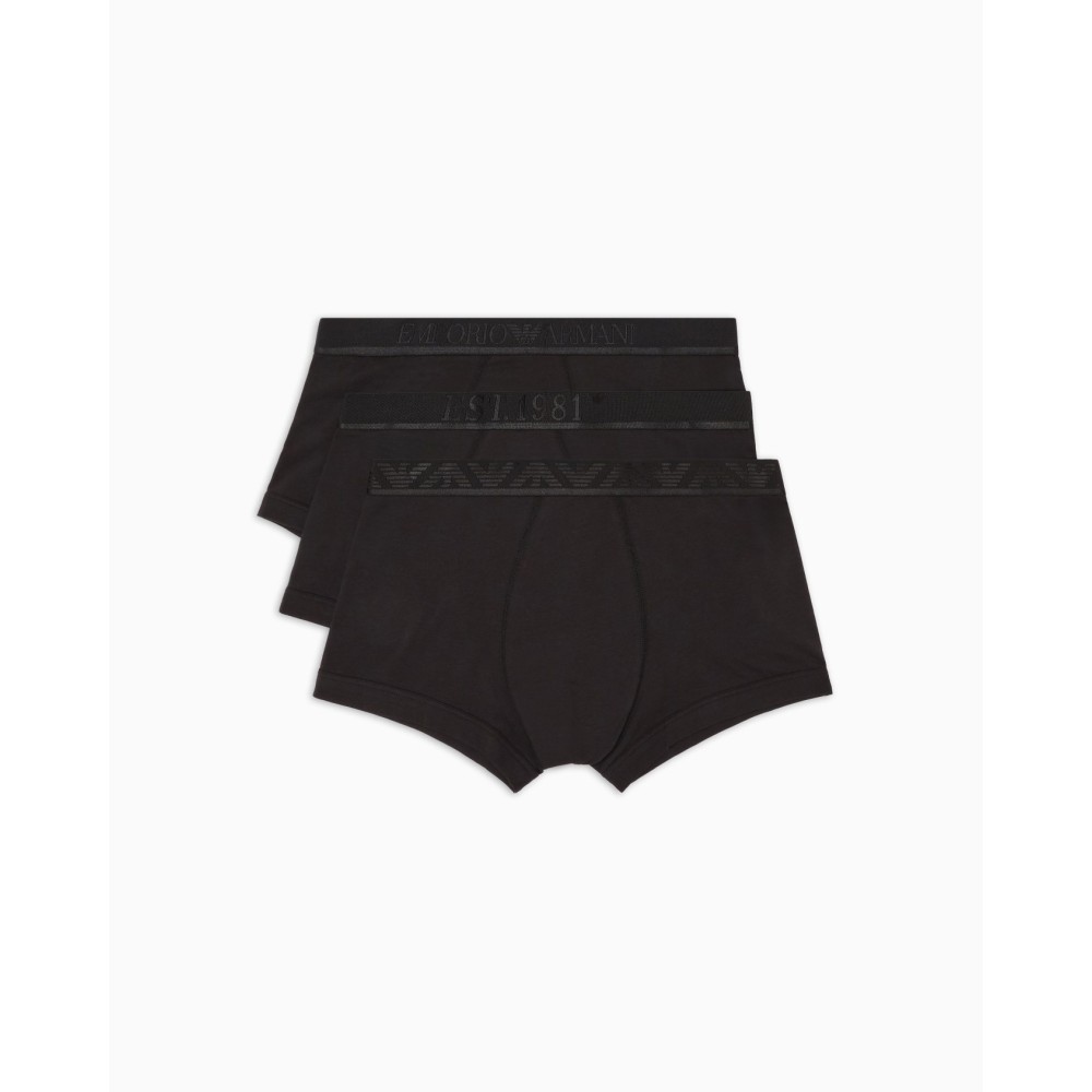 3-pack boxer nero con logo per uomo