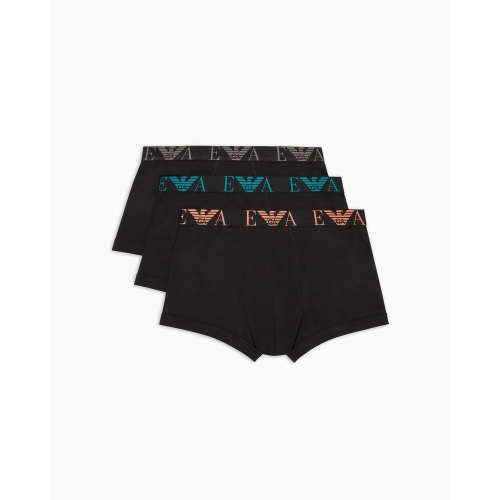 Boxer 3 pack nero con logo per uomo