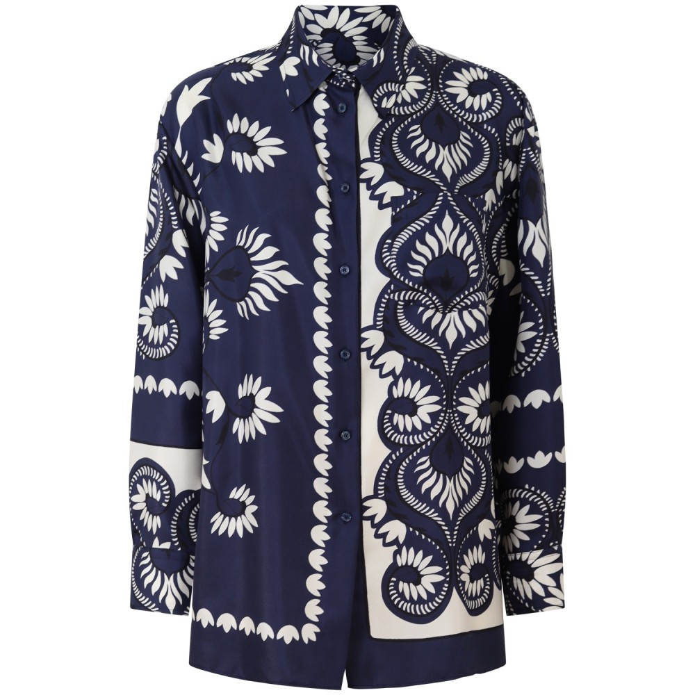 Camicia  blu a fantasia  per donna 'WKDLASTRA'