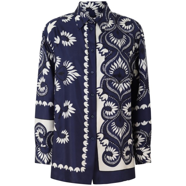 Camicia  blu a fantasia  per donna 'WKDLASTRA'