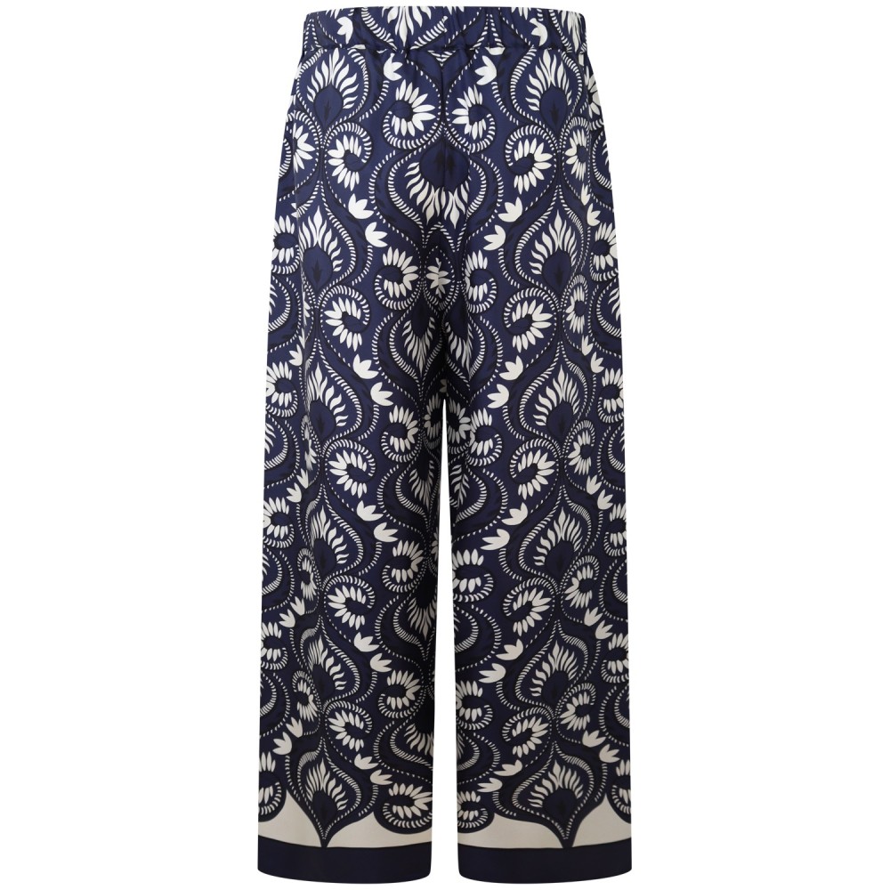 Pantalone blu a fantasia  per donna 'WKDOTTICO'