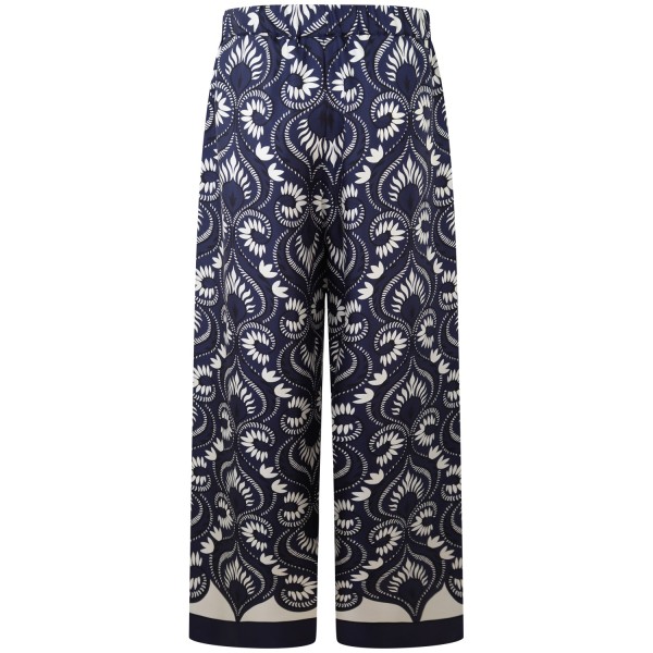 Pantalone blu a fantasia  per donna 'WKDOTTICO'