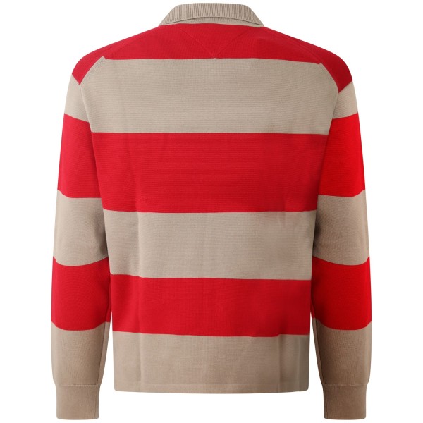 Maglione con fantasia beige/rosso per uomo