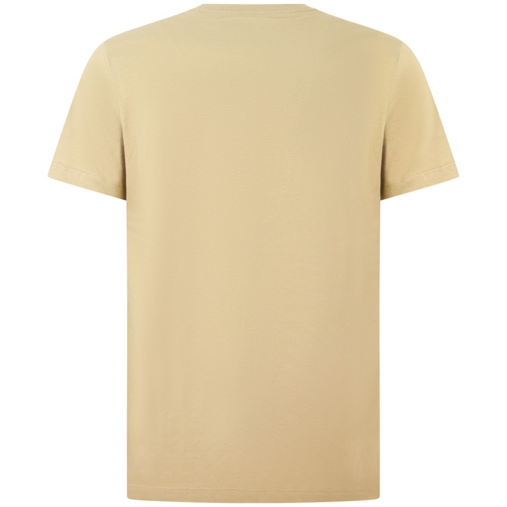 T-shirt beige con logo per uomo