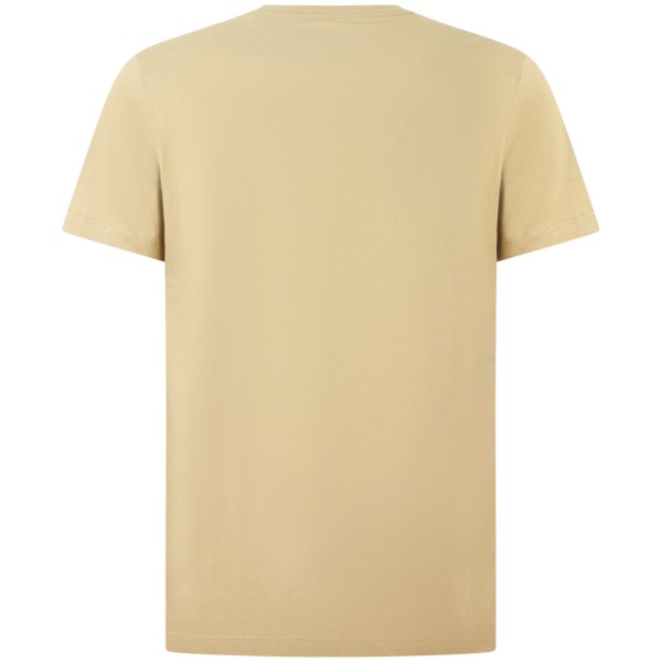 T-shirt beige con logo per uomo