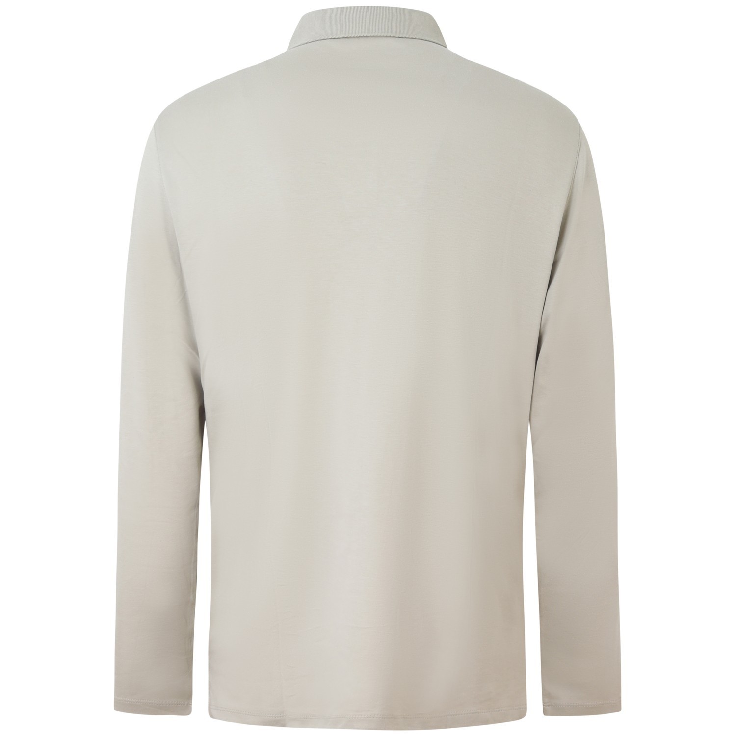 Polo beige manica lunga per uomo 2