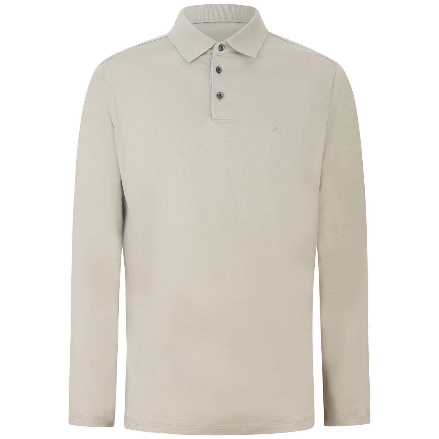 Polo beige manica lunga per uomo