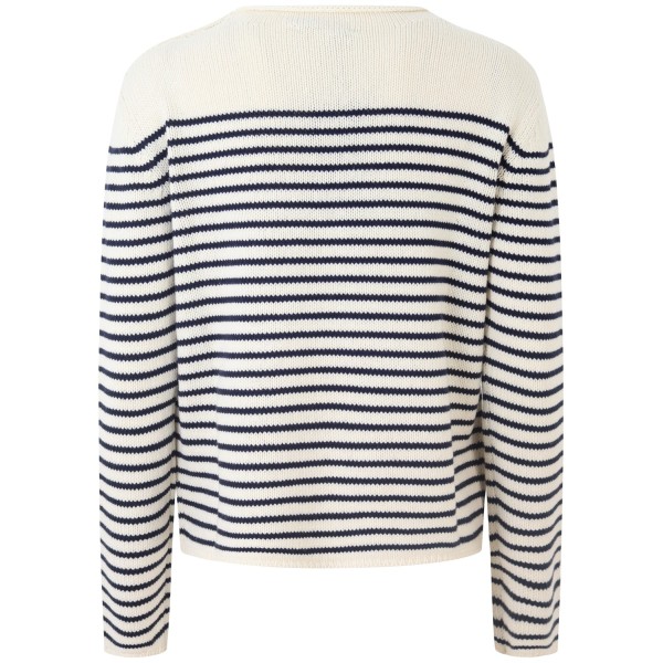 Maglia a righe bianca/blu per donna