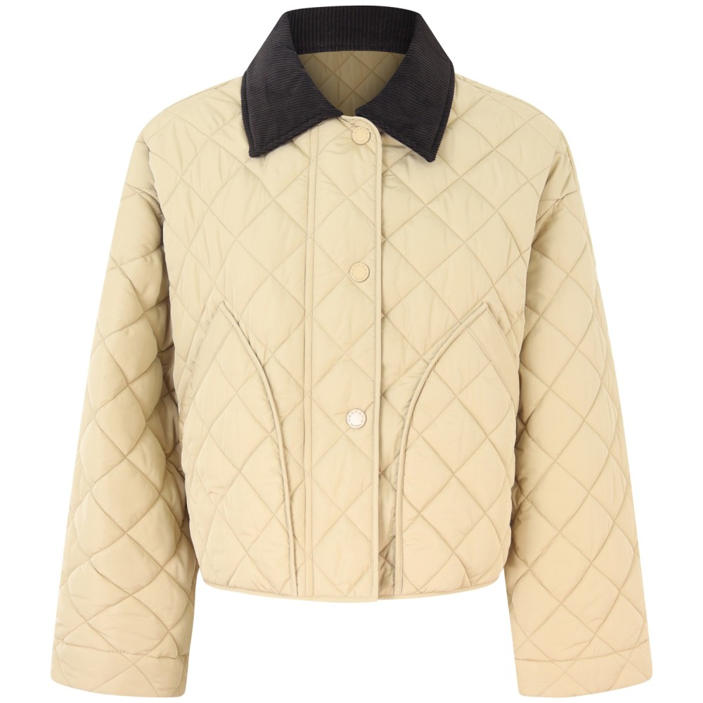 Giubbotto beige reversibile per donna