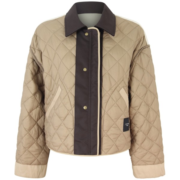 Giubbotto beige reversibile per donna