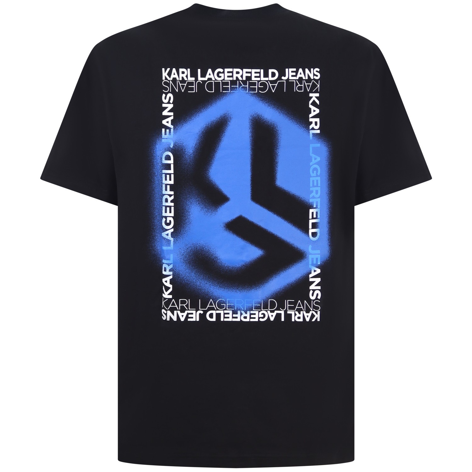 T-shirt nera con stampa per uomo 2