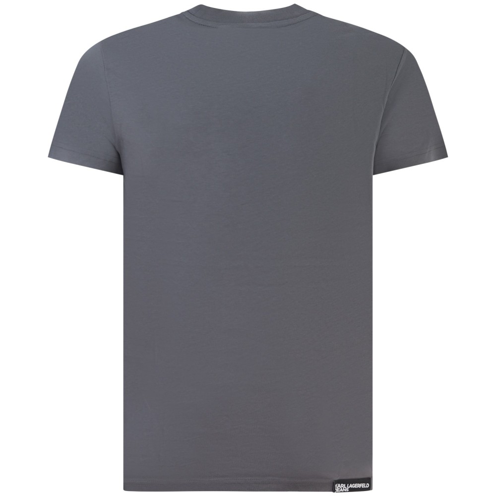 T-shirt grigia con mini logo per uomo
