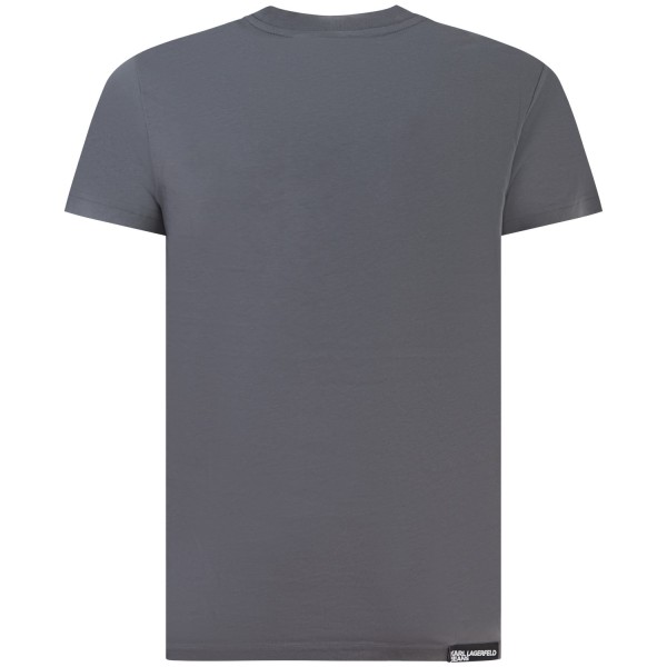 T-shirt grigia con mini logo per uomo
