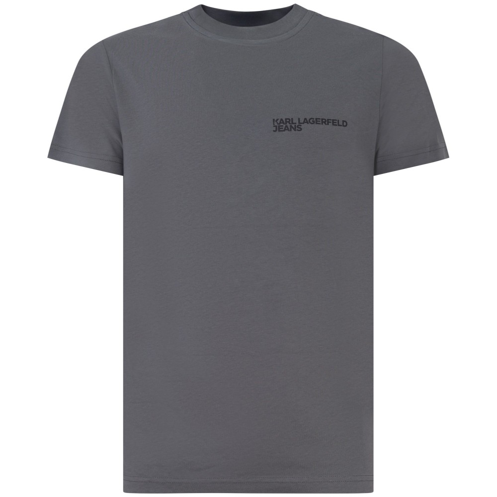 T-shirt grigia con mini logo per uomo