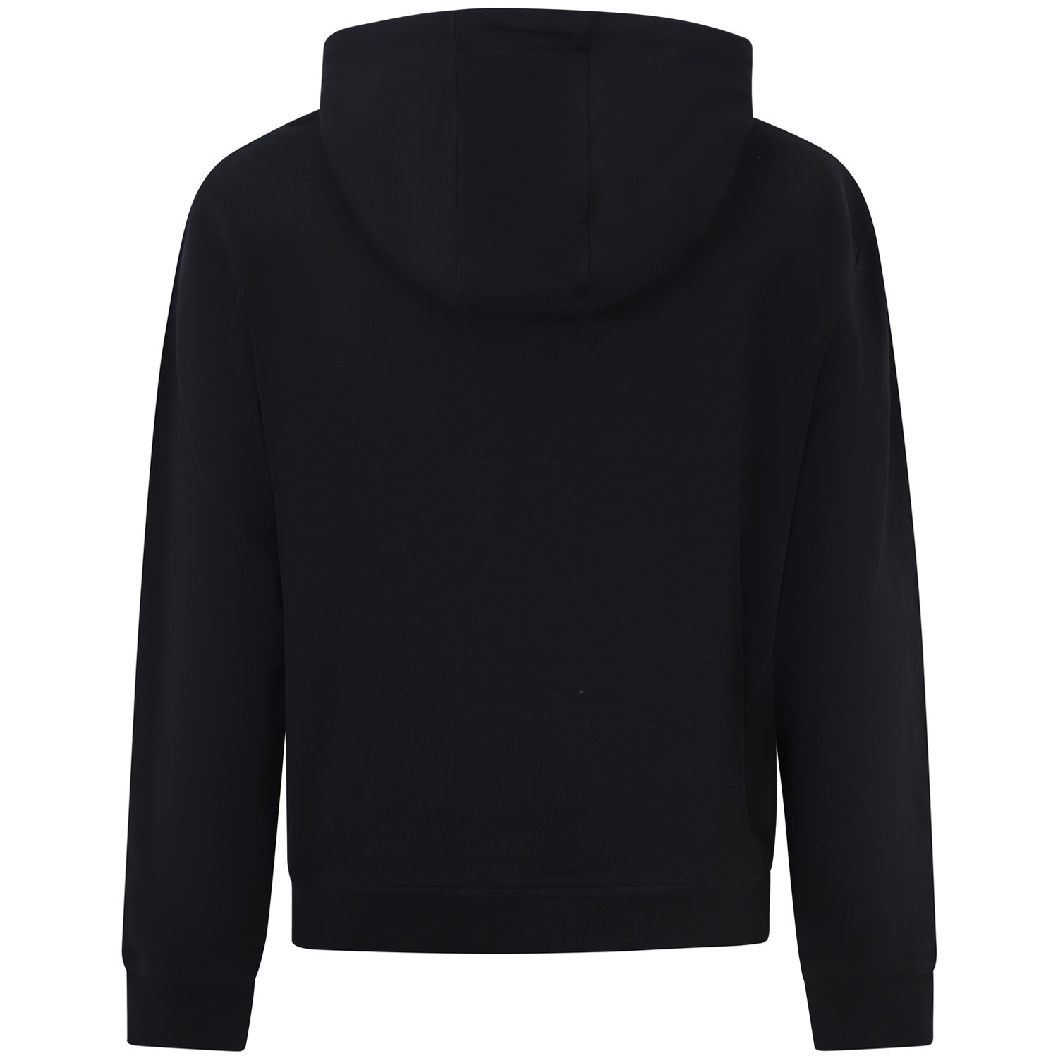 Felpa nera con patch in denim per uomo 2