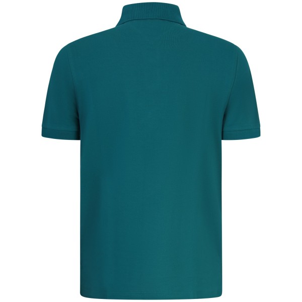 Polo verde con mini logo per uomo