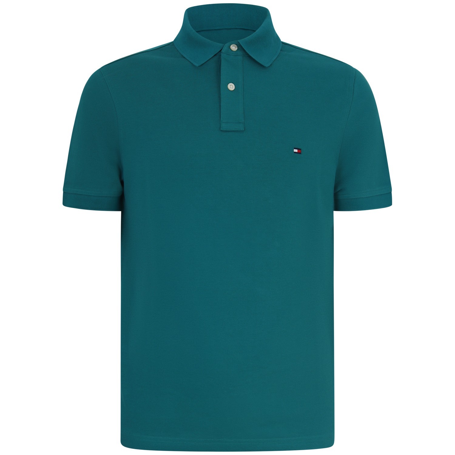 Polo verde con mini logo per uomo