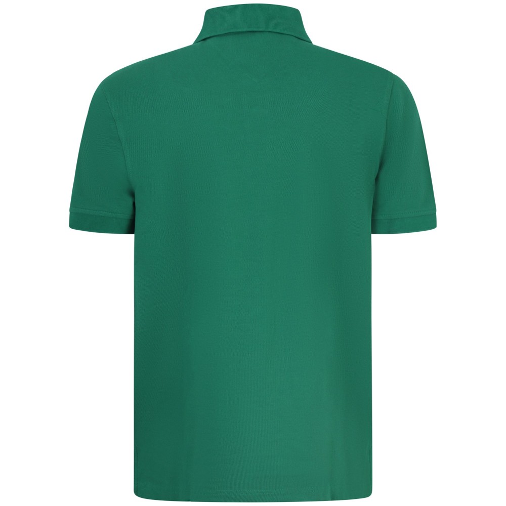 Polo verde con mini logo per uomo