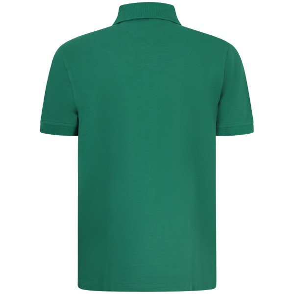 Polo verde con mini logo per uomo