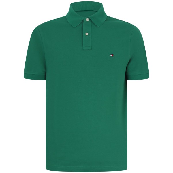 Polo verde con mini logo per uomo