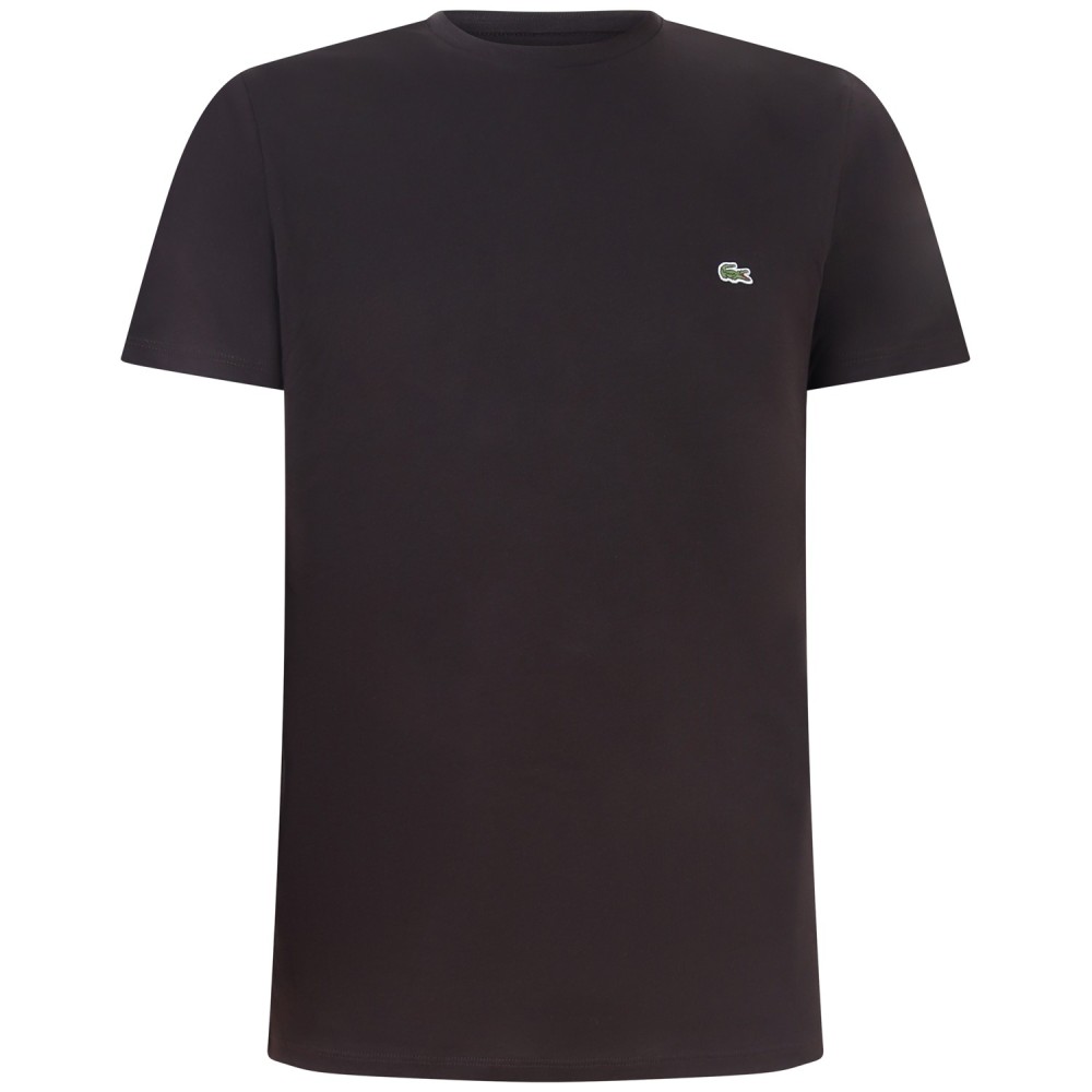 T-shirt marrone con mini logo per uomo