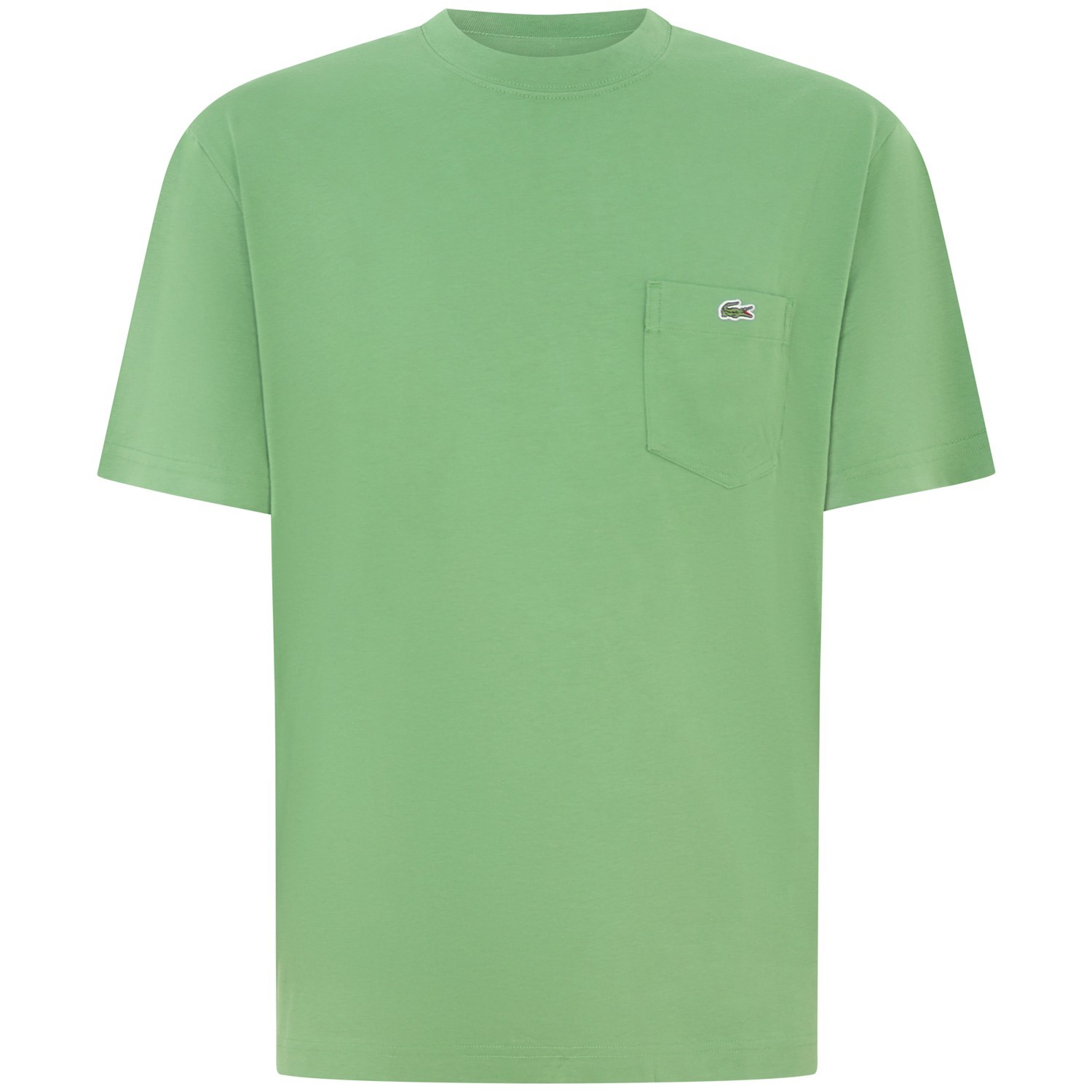 T-shirt verde con taschino per uomo