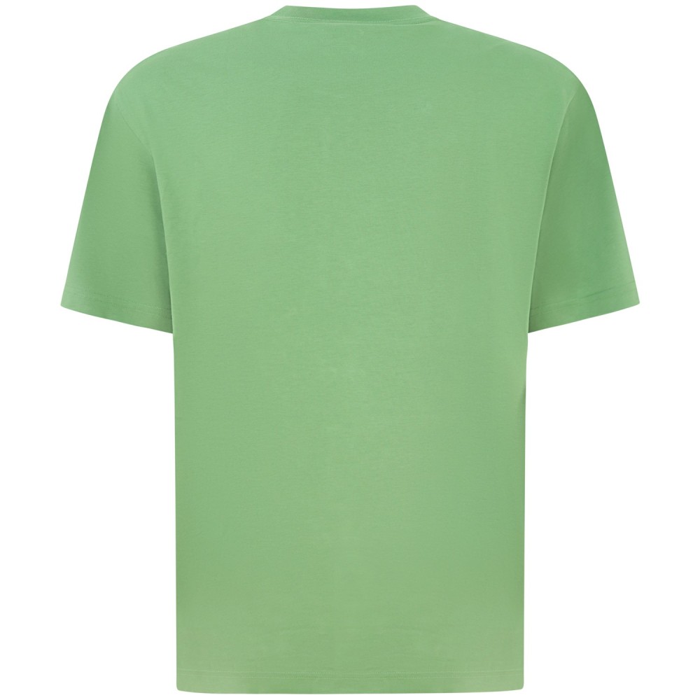 T-shirt verde con taschino per uomo