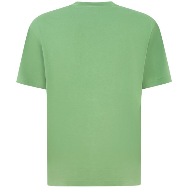 T-shirt verde con taschino per uomo