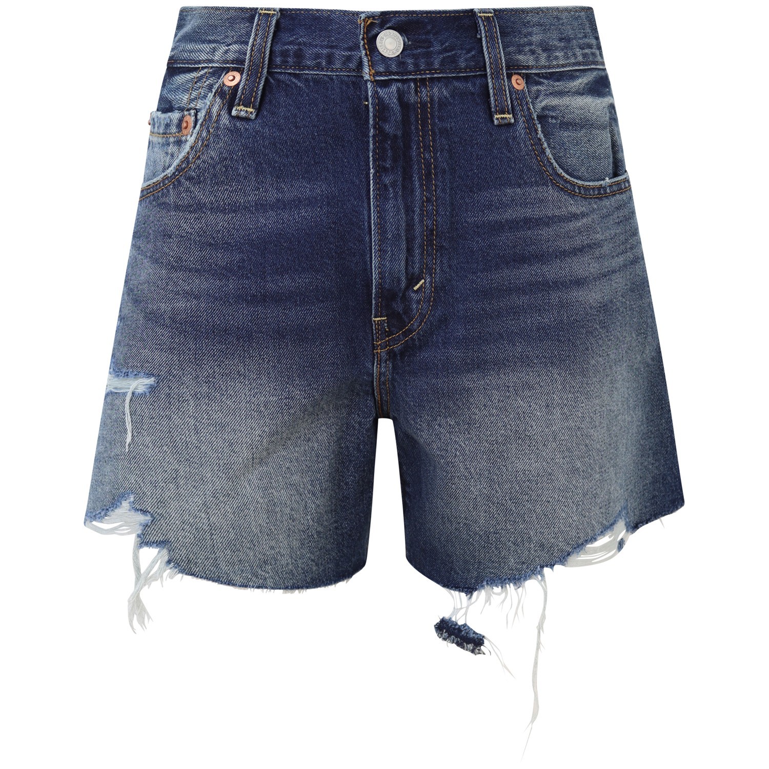 Shorts blu 'RIBCAGE' per donna