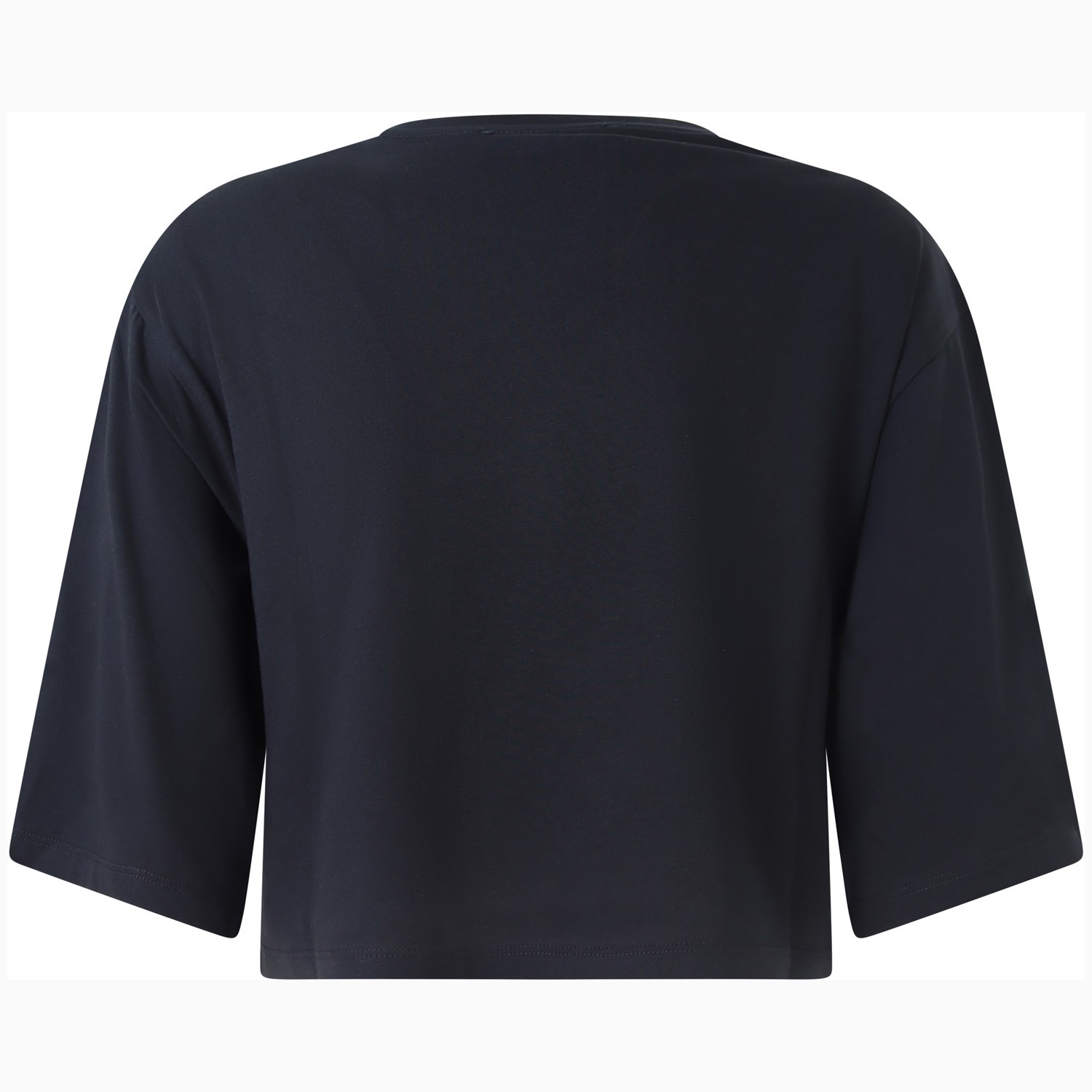 T-shirt nera con logo per donna 2