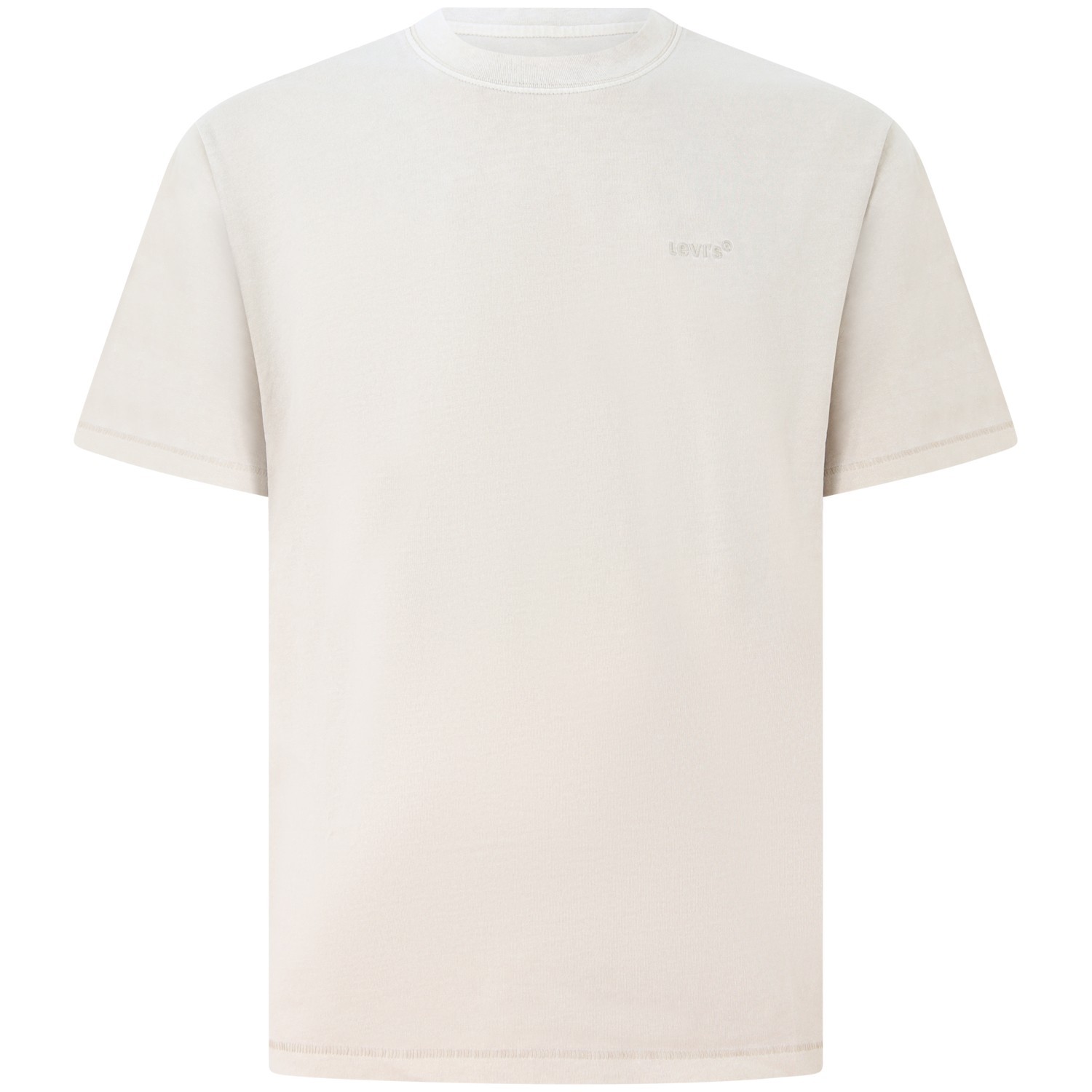 T-shirt beige con mini logo per uomo