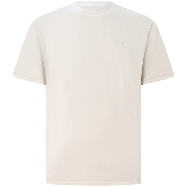 T-shirt beige con mini logo per uomo