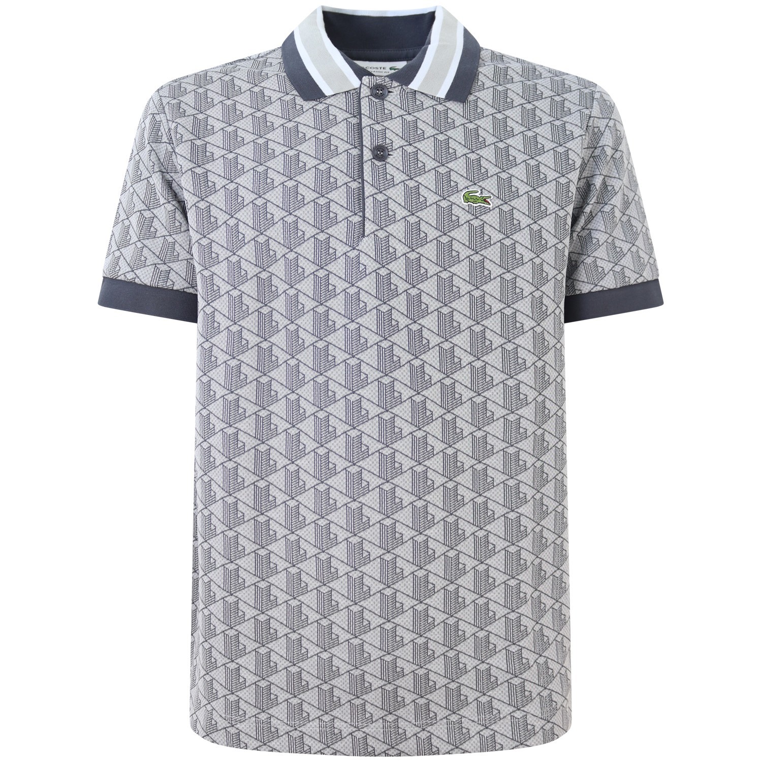 Polo logata grigio  per uomo