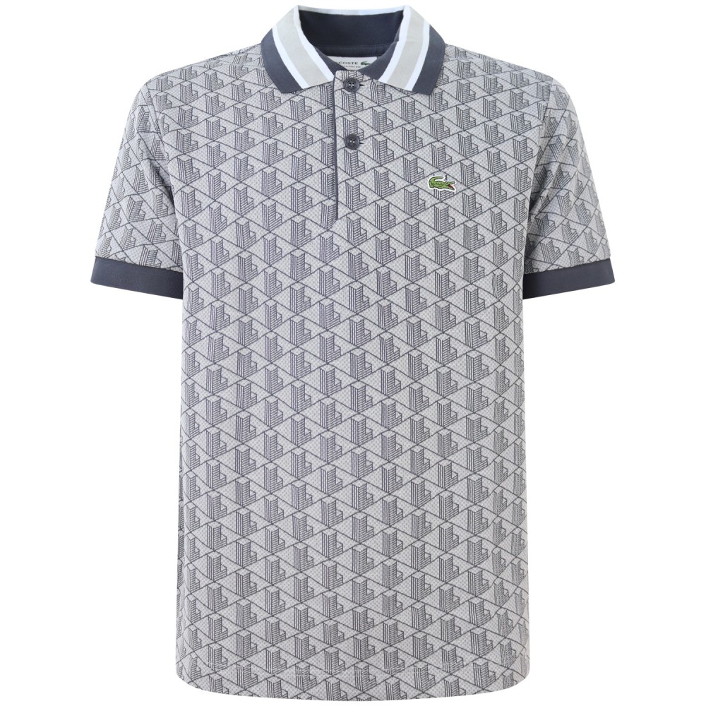 Polo logata grigio  per uomo